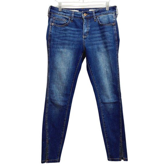 Pilcro And The Letterpress By Anthropologie Mid Rise Skinny Jeans Size 29 blue - Picture 1 of 15